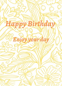 Send this floral birthday card to someone special.  Designed by Proper job studio.