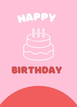 Pretty in pink cute birthday card.  Designed by Proper job studio.