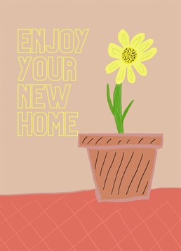 Send this cute plant new home card to someone special.  Designed by Proper job studio.
