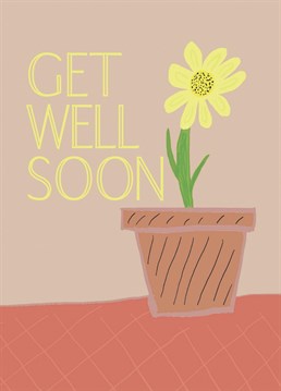 Why not send this pretty get well card to your loved one.  Designed by Proper job studio.