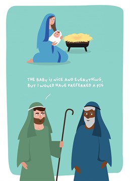 A funny card celebrating the true meaning of Christmas