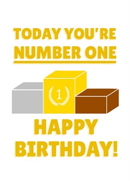 Get your number one this funny birthday card!