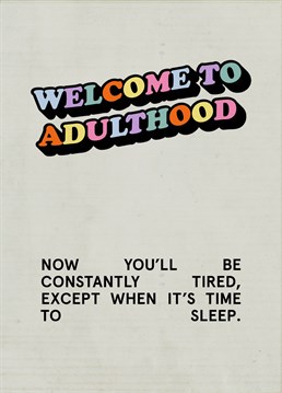 Send this funny coming of age card