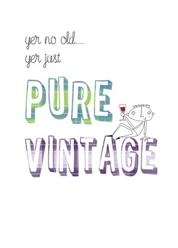 Send this fun card to the guy that can take a wee dig at his age in a gently humorous message! Design by Pink Pig