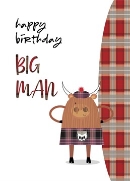 Top greeting for the big guy on his birthday! He'll love it! Scottish card by Pink Pig