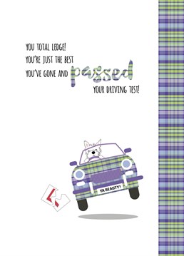 Send this happy coo to someone who's just ripped up those L plates, and let them know how chuffed for them you are! Designed by Pink Pig