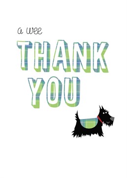 Send this adorable Scottie dog thank you card and show them you really appreciate them. Design by Pink Pig