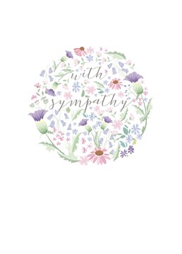 Delicate simple Sympathy design to show someone you care. Design by Pink Pig