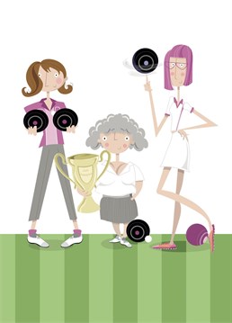 Send a laugh to a bowls obsessed friend or relative with this fun bowls themed card. Design by Pink Pig