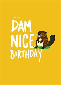 This cheeky beaver wishes you a Dam Nice Birthday!