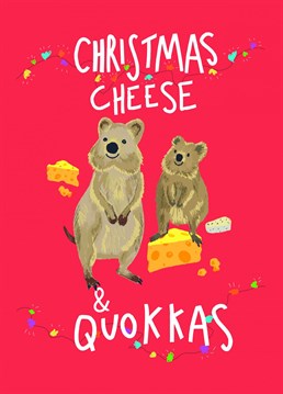 Merry Christmas! Send some punny festive wishes to any cheese and quokka fans!