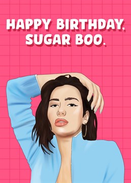 Wish your friends a Happy Birthday with this Dua Lipa card!    Designed by pink + pip.
