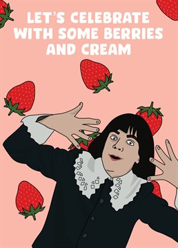 Celebrate your loved one with some berries and cream.