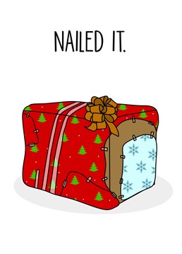 Nailed It Card. Send your friend this Funny Christmas card by Pink And Pip