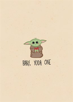 Calling all Star Wars fans, send this super cute Baby Yoda Valentines card to express your love this year!
