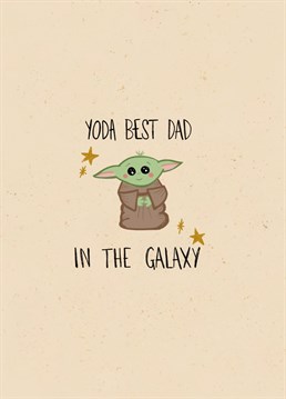 Tell your dad he's the best in the galaxy with this adorable Yoda card by Pen & Piper Studio