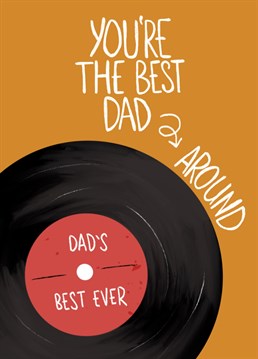 Here's one for the vinyl record lovers! Wish Dad a Happy Father's Day with this music themed card.