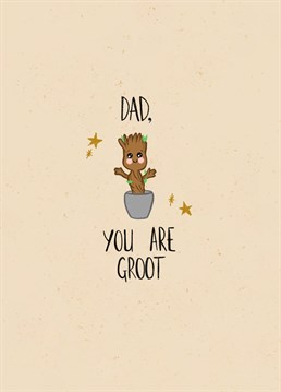 Help Dad have a Groot...I mean, Great Fathers Day with this cute Baby Groot Card inspired by The Guardians of The Galaxy - Designed by Pen & Piper Studio