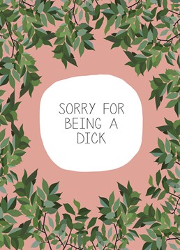 Apologise to someone with this very honest card from our friends at Paper Plane!