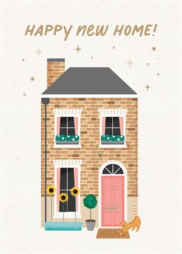 Wish your loved one a happy new home with this cute illustrative card.