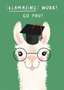 Who doesn't love a good llama pun? Congratulate your loved one on their graduation or 'llamazing' grades with this cute illustrated llama card from Pickled Post.