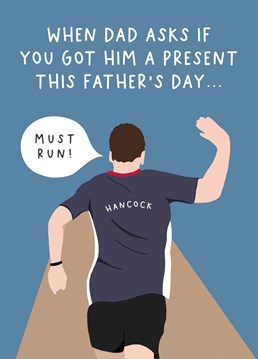 Wish your Dad a Happy Father's Day with this funny Matt Hancock running meme card from Pickled Post.