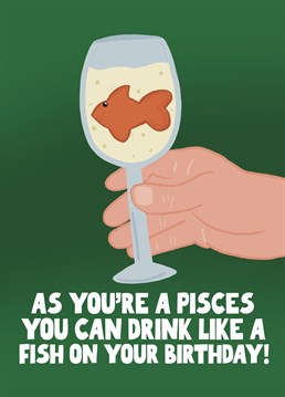 The best Pisces card around - for your March birthday pal