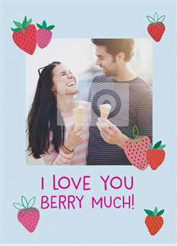 Let them know how much you love them with this wonderful photo upload Anniversary card by Scribbler.