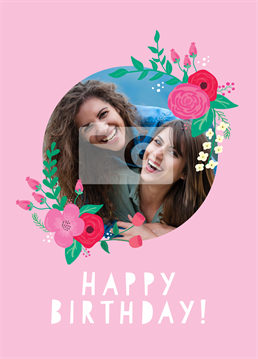 Say happy birthday to your bestie with this adorable Scribbler photo upload card.