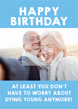 Be blunt and to the point with this awesome photo upload Birthday card by Scribbler.