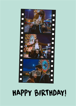 Send some picture perfect memories on their birthday with this multiple photo upload design by Scribbler.
