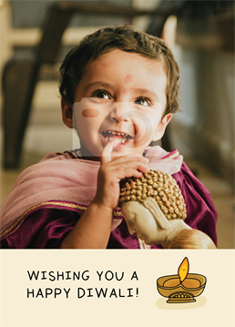 Send love and light to someone special and wish them a very happy Diwali with this Scribbler photo upload card.