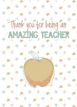 After a full year teaching kids, the very least a teacher deserves is a bit of folded Thank You card!