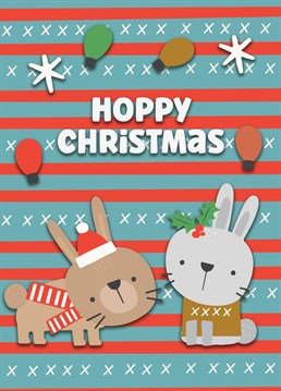 Send this cute rabbit-themed Christmas card to a rabbit lover of any age.
