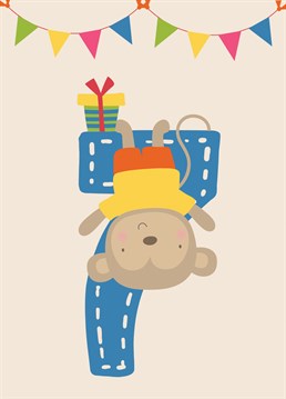This zoo animal themed birthday card is perfect for their 7th birthday.