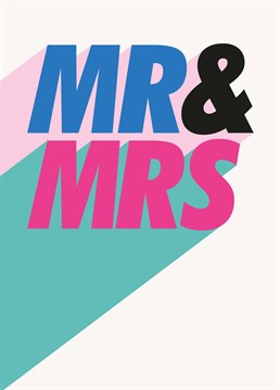 Officially husband and wife for life! Celebrate a couple tying the knot with this cool wedding design by Papagrazi.