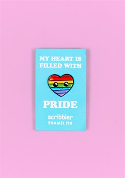 Heart With Pride Pin Badge. Your friends and family will love this Scribbler favourite as much as we do, so go on treat them (or yourself!).