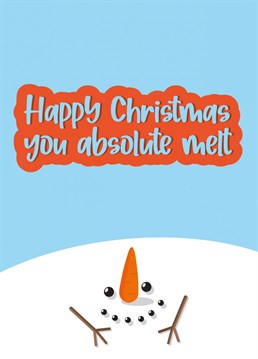 Send this Christmas card to your melt joking because the snowman has melted