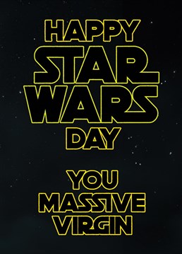 Launch into Star Wars Day with our cheeky card that's sure to be the perfect fit for any Star Wars aficionado.