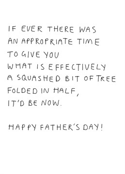 When it comes to Father's Day, this Redback card will really show Dad it's the thought that counts.