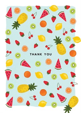 Send this fruity illustrative design by Redback to friends, family, or loved ones to let them know how thankful you are.