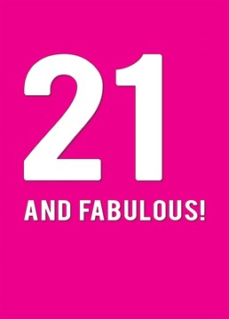 Celebrate her turning 21 by getting the party started with this fab milestone birthday card by Redback.