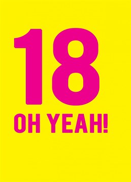 Celebrate them officially becoming an adult with this cool and colourful 18th birthday card from Redback.