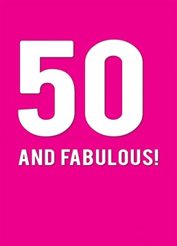 Congratulate a loved one on turning the big 5-0 with this fabulous milestone birthday card from Redback.
