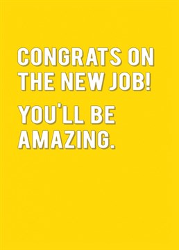Celebrate new beginnings with this bright and positive new job card from Redback.