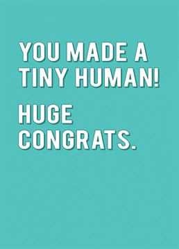 Yes, it's tiny, but it's a big responsibility! Congratulate a loved one on the arrival of their newest addition with this contemporary and cute new baby card from Redback