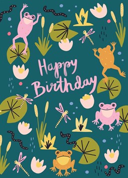 Featuring hand illustrated patterns created from beautiful flora and fauna, as well as modern brush lettering, a beautiful card with a mix of deep tones and splashes of colour in the colour palette.
