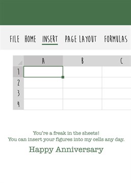 Is your loved one a freak in the (spread)sheets?! Send them this fun Anniversary card.