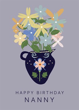 Send your Nanny this cute traditional drawing style birthday card.
