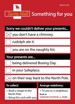Send your friends and family this fun missed delivery note from Santa!